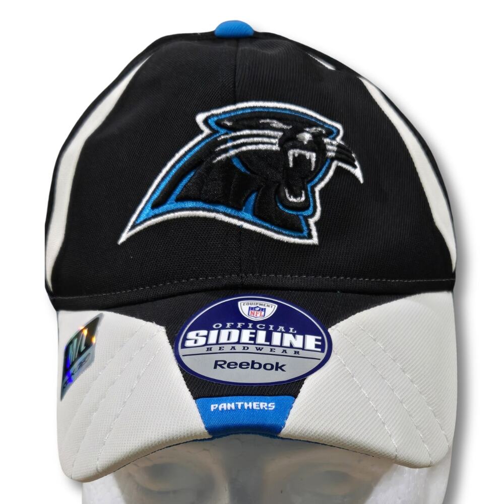 Vintage Carolina Panthers Reebok Hat Sewn Embroidered NFL Football Cap M/L